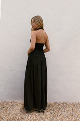 Piece Of Peace Halter Maxi Dress Black