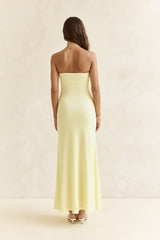 Follow You Strapless Maxi Dress Yellow