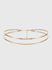 Clariel Layered Snake Chain Belt Gold