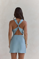 Flex Season Satin Mini Dress Blue