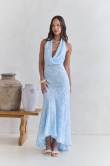 More And More Halter Maxi Dress Blue