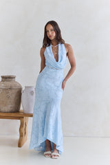 More And More Halter Maxi Dress Blue