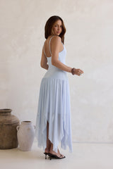 Call Me Later Mesh Maxi Dress Blue