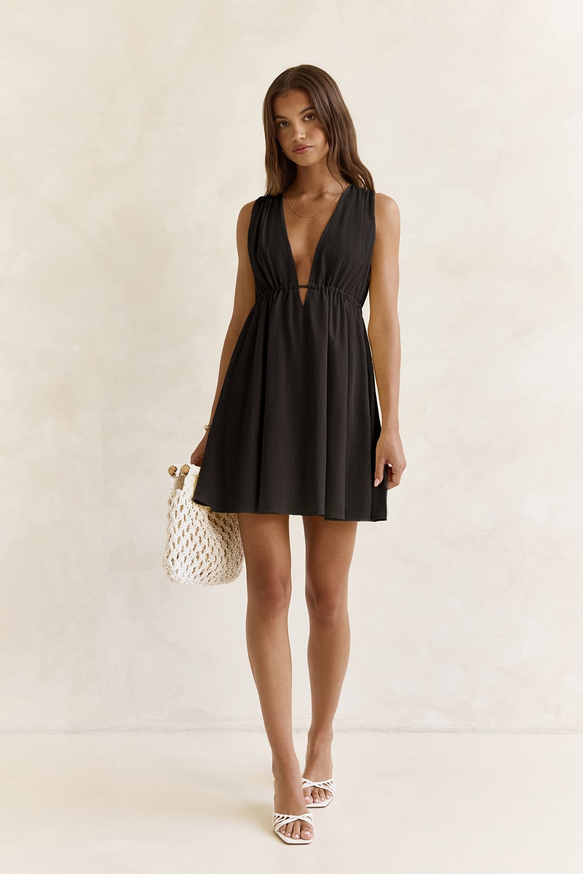 Spritz Of The Sun Mini Dress Black