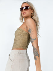 Cecile Strapless Top Mushroom