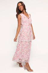 Eleanora Midi Dress - Pink Floral