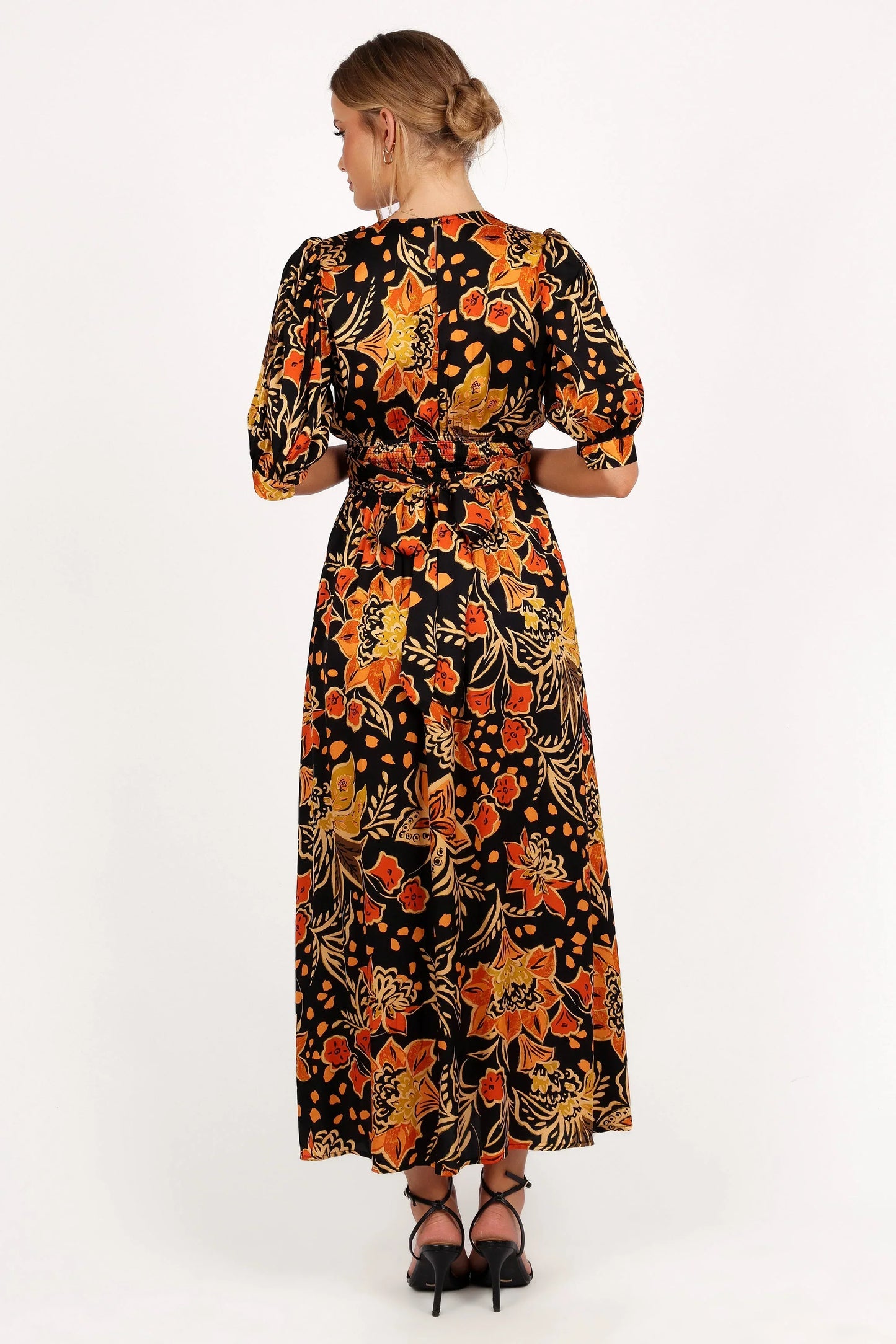 Nadalyn Midi Dress - Black/Multi