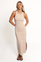 Amira Midi Dress - Taupe