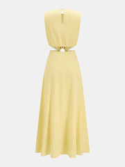 Cutout Waist Sleeveless Maxi Dress