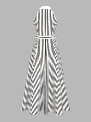 Striped Sleeveless Shirt Maxi Dress