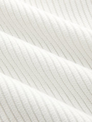 Polo Collar Contrast Trim Ribbed Knit Mini Dress