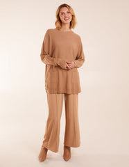 Pocket Slash Neck Jumper