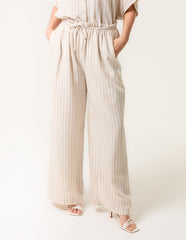 Paperbag Waist Pinstripe Trouser