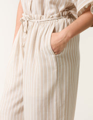 Paperbag Waist Pinstripe Trouser