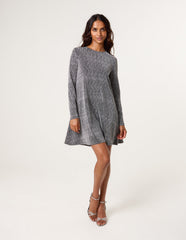 Metallic Diamante Swing Dress