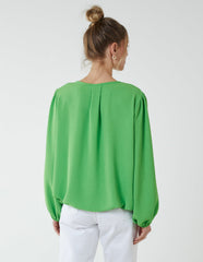 Elasticated Blouson Hem Blouse