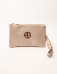 Detailed Zip Up Purse With Detachable Strap