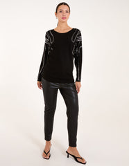 Embellished Shoulder Jumper