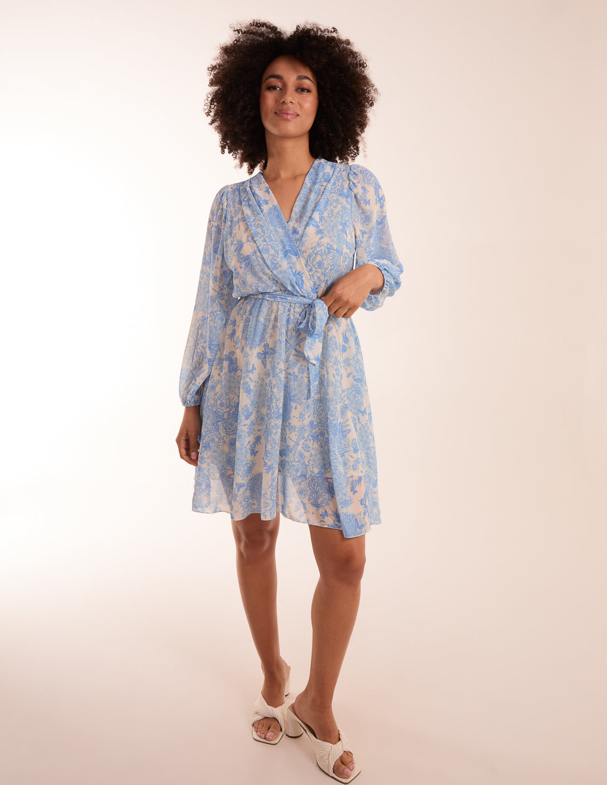 Butterfly Floral Wrap Dress