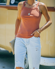 Bronzer Cotton Tank - Rust