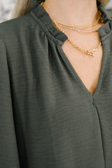 Every Single Touch V-Neck Tiered Dress