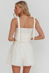 Baybreeze Lace Applique Shorts White