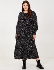 Curve Long Sleeve Smock Dress