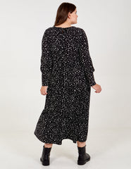 Curve Long Sleeve Smock Dress