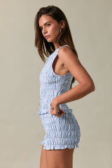 Spring Blue Gingham Set