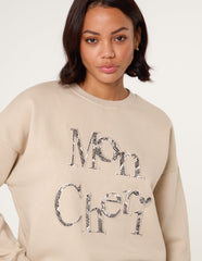 Slogan Mon Cheri Snake Sweatshirt