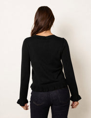 Ruffle Detail Cardigan