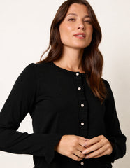 Ruffle Detail Cardigan
