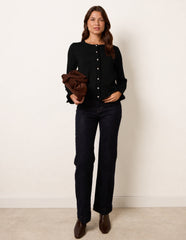 Ruffle Detail Cardigan