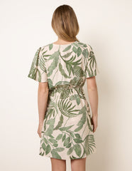 Wrap Front Sarong Mini Dress