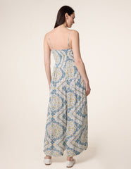 Shirred Drawstring Jumpsuit