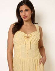 Broderie Button Down Maxi Dress