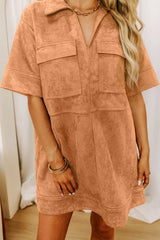 Johnny Collar Half Sleeve Dress