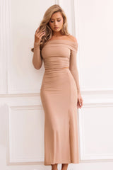 Catalina Midi Skirt - Camel