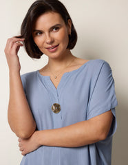 Short-Sleeve Tunic Top