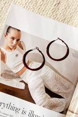 Crimson Orbit Earrings - Wine