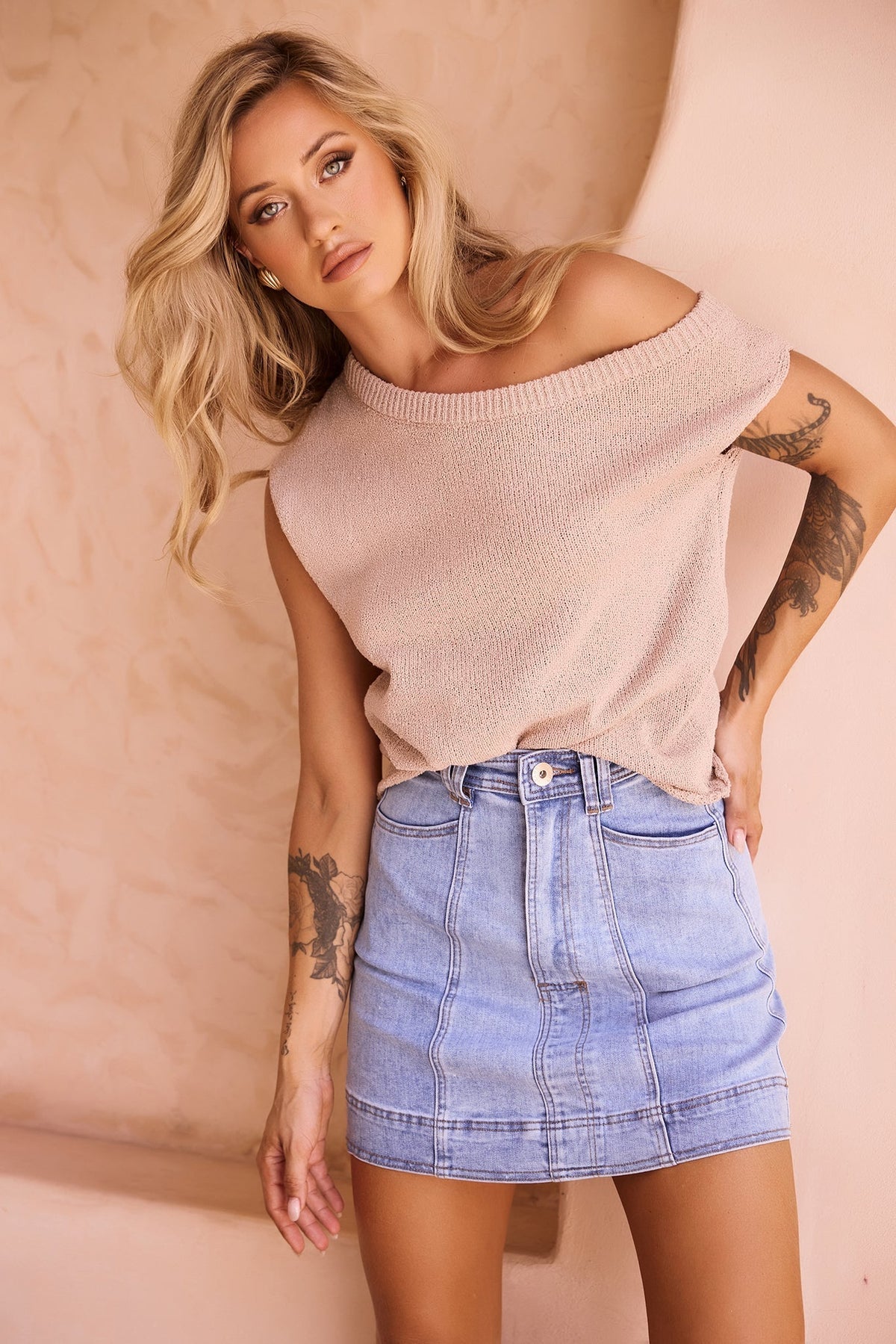 Dance In The Sun Knit Top - Mocha