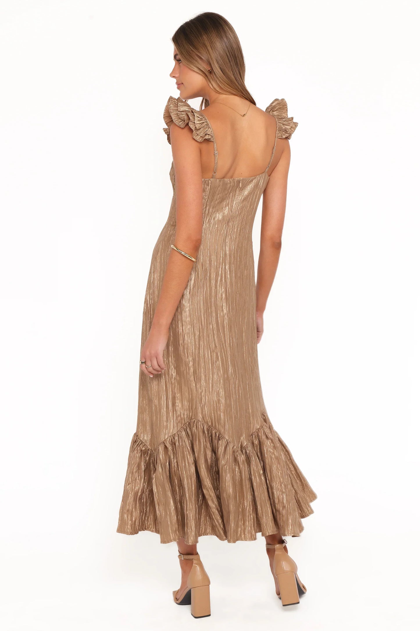 Romola Midi Dress - Bronze