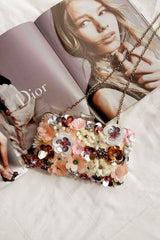 Hot Tropic Clutch Bag - Champagne