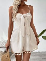 Cloud Nine Strapless Tie Front Romper