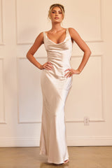Serein Drape Maxi Dress - Champagne