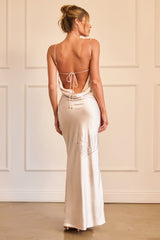 Serein Drape Maxi Dress - Champagne